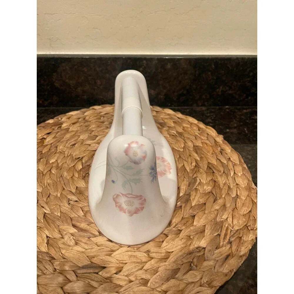 Vintage Porcelain Bathroom Floral Toilet Paper Holder